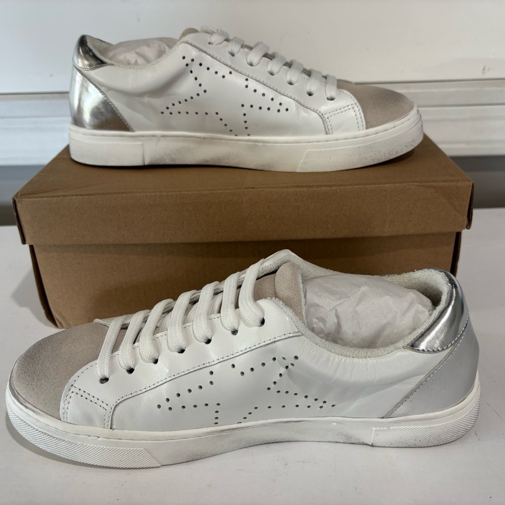 Steve Madden Women's Rezume Rhinestone Sneaker White Size 8.5